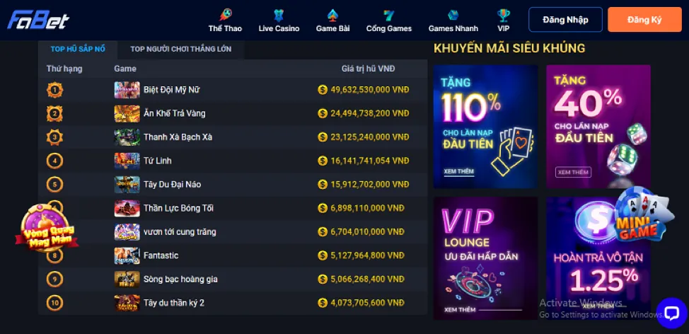 Kho game nổ hũ hấp dẫn